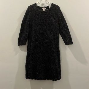 Kids black sparky dress long sleeve.